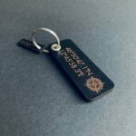 Personalisierter Schlüsselanhänger aus Leder mit Gravur - 4mm Öse