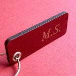 Personalisierter Schlüsselanhänger aus Leder mit Gravur - 4mm Öse
