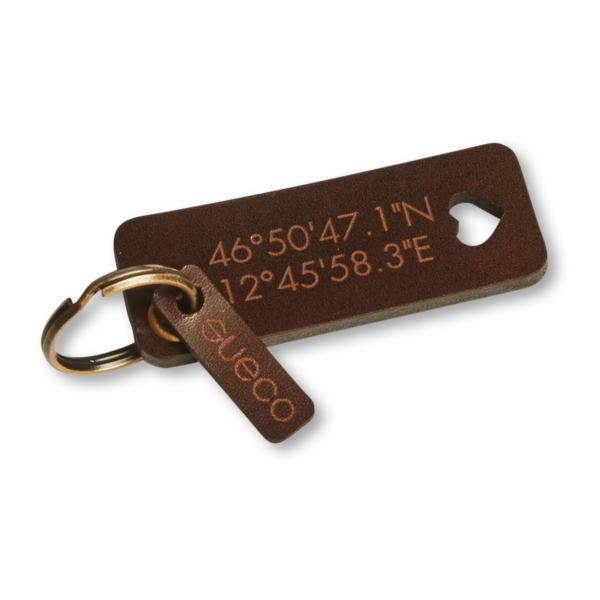 Personalisierter Schlüsselanhänger aus Leder mit Gravur - 4mm Öse
