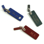 Personalisierter Schlüsselanhänger aus Leder mit Gravur - 4mm Öse