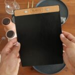 Klemmbrett_Holz_Esche_Mood_2 Menüboard Leder & Holz - A5 - mit Logogravur