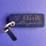 01_OESE_Icke+Du "Icke + Du" - Schlüsselanhänger aus Leder mit Gravur - Geschenk für Paare