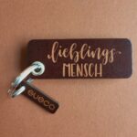 Schlüsselanhänger Lieblingsmensch Schlüsselanhänger aus Leder mit der Aufschrift "Lieblingsmensch"