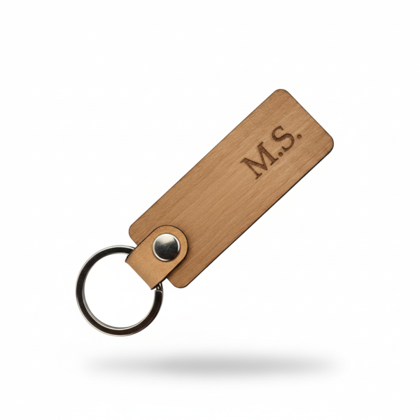 schluesselanhaenger-holz-rechteckig Schlüsselanhänger aus Erlenholz – personalisiert (Rechteck)